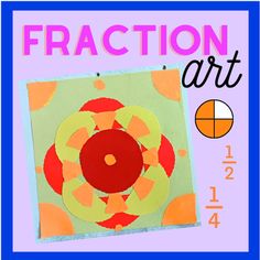 a poster with the words fraction art on it