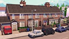 Fancy Sims 4 Houses, Sims 4 Council House, Sims 4 Modern Small House, Sims 4 Office Building Lot, Sims Brick House, Sims 4 London Townhouse, Sims 4 Brick House, Unique Sims 4 Builds, Sims 4 British House