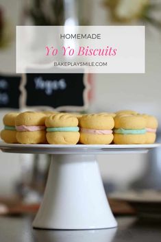 homemade no - bake biscuits on a cake plate