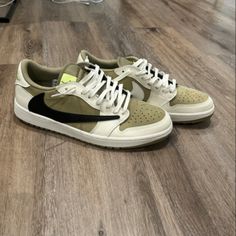 Neutral Olive Never Worn Size 9 Jordan 1 Low Travis Scott Olive, Jordan 1 Low, Jordans For Men, Travis Scott, Jordan Shoes, Jordan 1, Athletic Shoes, Men's Shoes, Man Shop