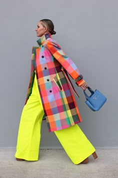 plaid jacket, spring jacket, wide leg pants Trendy Multicolor Outerwear With Pockets, Multicolor Fall Outerwear With Pockets, Spring Multicolor Outerwear With Patch Pockets, Multicolor Collared Outerwear With Pockets, Multicolor Lapel Collar Outerwear For Spring, Multicolor Outerwear With Lapel Collar For Spring, Multicolor Workwear Outerwear With Pockets, Multicolor Outerwear With Pockets For Work, Multicolor Outerwear With Button Closure For Work