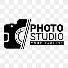 a black and white photo studio logo