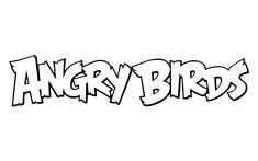 the word angry birds written in graffiti style with black and white ink on a white background