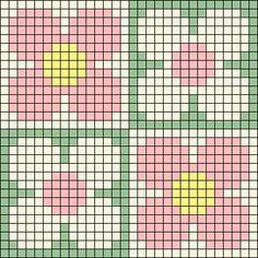 a cross stitch pattern with different colors