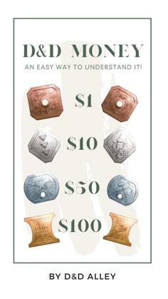 the book cover for d & d money an easy way to understand it $ 1, 500