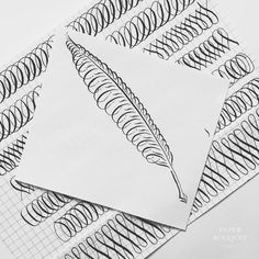 four sheets of paper with different designs on them