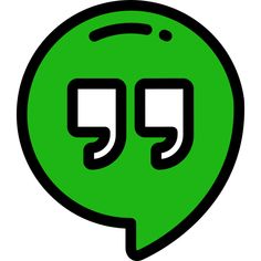 a green speech bubble with two chat bubbles