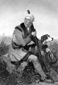 Daniel Boone - The Kentucky Pioneer, By Wilbur F. Gordy in 1903 Daniel Boone, American Frontier, History For Kids, Portrait Poster, National Portrait Gallery, Mountain Man, School Project, American Heritage, Western Art