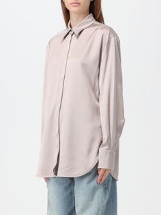 Shirt GOLDEN GOOSE Woman color Pink Pink Golden Goose, Golden Goose Deluxe Brand, Pink Brand, Branded Shirts, Pink Shirt, Golden Goose, Brand Colors, Woman Colour, Striped Shirt