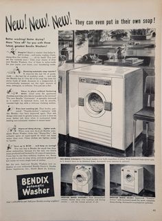 an old advertisement for a new washing machine