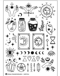 an image of various symbols in black and white, with the words'i love you to