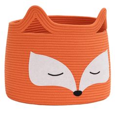 PRICES MAY VARY. Cute Fox Basket. The storage basket is designed with animal shape and bright color. Perfect for baby laundry, nursery room, playroom and kids room. It will add a sweet and warm feeling to rooms while keeping the room neat and tidy Muti-purpose Storage Basket. The fox box is 15.7 L×11.8 H, which is large enough to store kid's stuff, such as towels, blankets, plush toys, books, clothes, sheets, bedding and more. It also can be used as a toy basket or sleeping bed for your cute cat Kids Laundry Basket, Basket For Toys, Nursery Basket, Baskets For Kids, Kid Laundry, Nursery Baskets, Tummy Time Activities, Baby Laundry, Basket Liners