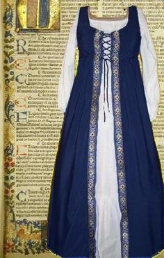 Renaissance Gown Medieval Costume SCA Garb Front-lacing Irish | Etsy Sca Garb, Irish Style, Medieval Garb, Period Outfit