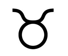 the zodiac sign is shown in black on a white background