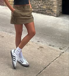 adidas samba abercrombie cargo skirt Womens Streetwear Shoes, Sambas Adidas Women Outfit Og, Samba Fit Women, Sporty And Rich Samba Outfit, Sambas Adidas Aesthetic, Samba Style Woman, Sambas Adidas Women Outfit White, Addis Samba Outfit, Womens Adidas Samba Outfit