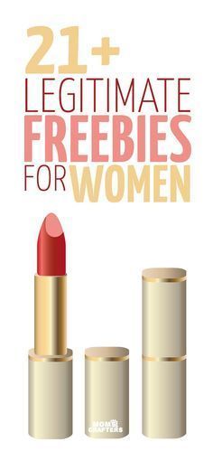 two lipsticks with the words, 21 + legitimate freebies for women