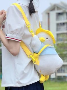 Duck Doll, Big Duck, Bag Packs, Duck Bag, Doll Bag, Doll Backpack, Japanese Harajuku, Cute Duck