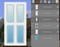 an image of a window in minecraft with the text, white borders and black borders