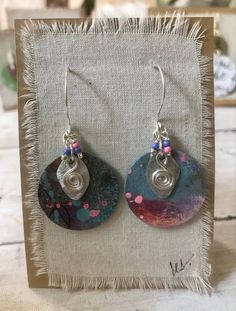 the earrings are made with polymer and wire