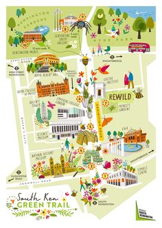 a map of the seattle area with many different things to see and do in it