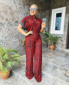 Jumpsuits For Women Ankara, Ankara Styles For Slim Ladies, Styles For Slim Ladies, Best Ankara Styles, Simple Jumpsuit, Ankara Jumpsuit, African Print Jumpsuit, 2piece Outfits