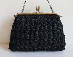 Width  26 cm - 10,23"(at the widest) Heigth  18 cm - 7.08" Chain  35 cm - 13,77" 1 big compartment Black lining Very good vintage condition BOX111 Black Rectangular Bag For Vintage Fashion, Vintage Black Bag For Vintage Events, Black Vintage Bags For Vintage Events, Vintage Black Rectangular Shoulder Bag, Retro Black Bags For Vintage Events, Vintage Satchel Shoulder Bag For Party, Vintage Black Rectangular Evening Bag, Mid-century Black Bags For Vintage Style, Mid-century Style Black Bags