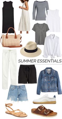 Summer Vacation Outfits Casual, Summer Vacation Capsule Wardrobe 2023, Summer Boston Outfits, Summer Essentials Clothes, Summer Outfit Essentials, How To Have Style, Summer Prep, Spring Summer Capsule Wardrobe