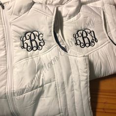 "For Father's Day: ORDER BY JUNE 11TH Shop Announcements: https://www.etsy.com/shop/CrescentMoonMonogram -------------------------------------------------------- Stay warm and stylish with your personalized Puffy Vest. Made with 100% polyester shell, 100% Polyester Lining, and 6-ounce polyfill. Features: Gently contoured silhouette Zip-through cadet collar Reverse coil zipper Interior storm flap Interior zippered pocket Interior pocket with drawcord and toggle Front zippered pockets Open hem wit Monogrammed Puffer Vest, Monogram Rain Jacket, Winter Nylon Vest With Zipper Closure, Sterling Silver Monogram Name Necklace Pendant, Monogrammed Disney Tops, Monogram Vest, Puffy Vest, Personalized Monogram, Womens Vest