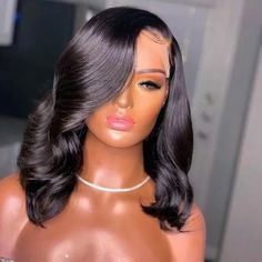 Short Bob FULL Lace Wig Natural Wavy Hair Wig Pre Plucked Human Hair Wigs 12inch | eBay 16 Inch Hair, Frontal Lace Wig, Natural Wavy Hair, Hair Quality, Skirt Outfit