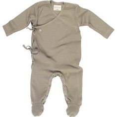 Bacabuche's cozy footed onesie is made from Bacabuche's signature silky and stretchy organic rib blend. It features a snap closure at the inseam and finishes with two ties at the side body for easy changing. This newest addition to Bacabuche's baby collection is made to coordinate with any accessory to create a sweet giftable ensemble. | Bacabuche | Baby Rib Kimono Onesie, Eucalyptus (Green, Size 6-12M)  |  Maisonette collects the best children’s products from around the world (unlike Zulily, Et Fitted Cotton Footie For Loungewear, Fitted Footie For Loungewear Spring, Spring Loungewear Footie, Spring Loungewear Fitted Footie, Fitted Onesie For Sleep, Fitted Solid Color Onesie For Sleep, Kimono Onesie, Eucalyptus Green, Swimming Bathing Suits