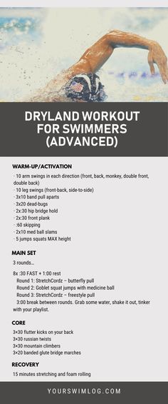 a poster with instructions on how to use the swimming technique for beginners and advanced swimmers