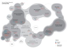 a map showing the various services available for service innovation in the uk and europe, as well as its locations