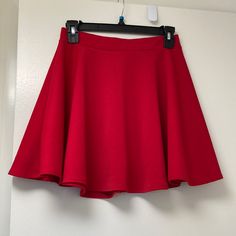 Nwot Sweet Hearts Red Skater Skirt High Waisted, 16” Length Waist To Hem Rich, Cherry Red Color Never Worn, Smoke Free Home Red A-line Party Bottoms, Casual Red Full Skirt Bottoms, Red A-line Mini Skirt For Spring, Casual Red Flared Skirt, Red A-line Pleated Skirt, Flowy A-line Skirt In Red, Flowy Red A-line Skirt, Red Stretch Skort With Lining, Red Stretch Skort With Lined Skirt