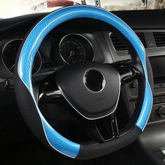 the steering wheel cover is white and black