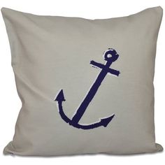 a pillow with an anchor on it