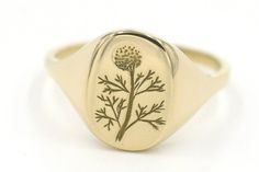 Engraved Collection — Claus Jewelry Botanical Collection, Recycled Metal, Hand Engraving, Signet Ring, Jewelry Care, Vintage Rings, Jewelry Inspiration, Beautiful Jewelry, Dandelion