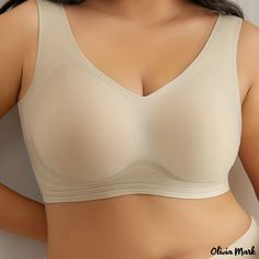 Olivia Mark - Seamless High Stretch Plus Size Casual Bra for Women, Featuring Invisible Wireless Design and Removable Pads Casual Bra, Wireless Bra, Light Skin, Plus Size Casual, Olivia Mark, Skin Tone, Blouses For Women, Blouses, Plus Size