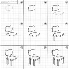 how to draw a chair step by step drawing instructions for kids and beginners with pictures