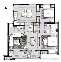 the floor plan for an apartment in china