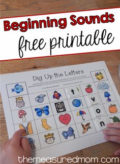 the beginning sounds free printable for kids to use on their own worksheets