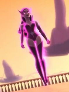 an animated image of a woman in a body suit