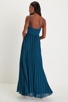 Teal Blue Maxi Dress - Pleated Maxi Dress - A-line Maxi Dress - Lulus Teal Bridesmaids, White Prom Dresses, Teal Bridesmaid Dresses, Prom Dresses Black, A Line Maxi Dress, White Prom Dress, Cute Prom Dresses, Beautiful Prom Dresses, Prom Dresses Online