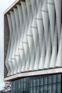 a large building with many windows on top of it