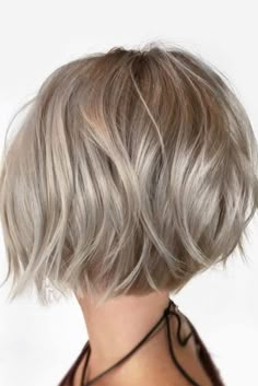 French Haircut, Ash Blonde Bob, Gray Highlights, Lilac Hair, Ombré Hair