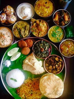 a plate full of different types of food