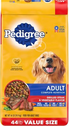 pedigree adult complete nutrition chicken and vegetable dog food