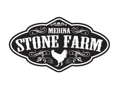 the logo for media stone farm, which is located in an old - fashioned style