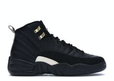 the air jordan 12 is in black and gold