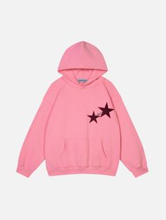 Aelfric Eden Hoodie, Star Hoodie, 90s Y2k Fashion, Top Streetwear Brands, Aelfric Eden, Contrast Hoodie, Hoodie For Men, Oversize Fashion, Pink Stars