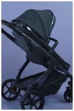 the stroller is black and has no wheels